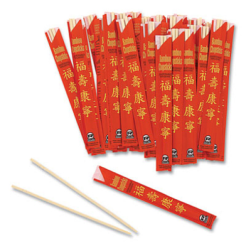 AmerCareRoyal Chopsticks, Paper, 9", Natural, 1,000/Carton (R809)