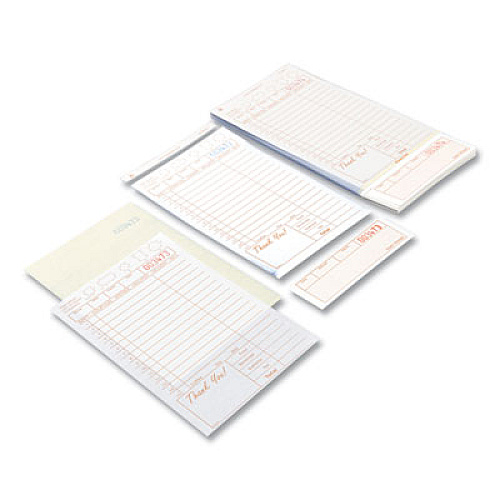AmerCareRoyal Guest Check Loose-Pack Refill, 15 Lines, Three-Part Carbonless, 4.2 x 8.5, 200 Forms/Pad, 10 Pads/Carton (GC49973)