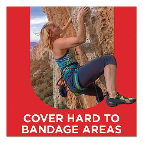 BAND-AID Flexible Fabric Premium Adhesive Bandages, 0.75 x 3, 100/Box (4434)