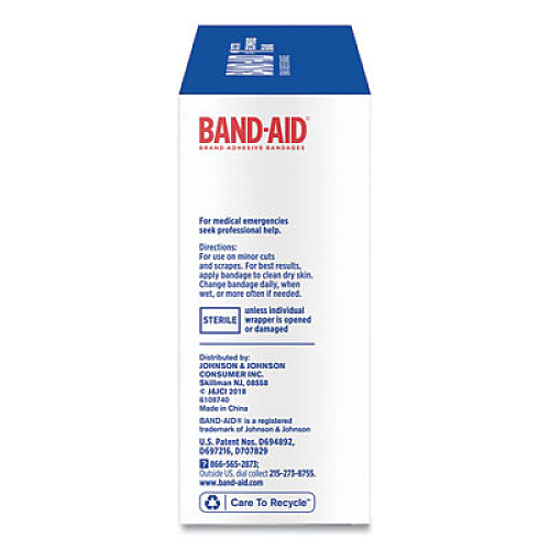 BAND-AID Flexible Fabric Premium Adhesive Bandages, 0.75 x 3, 100/Box (4434)