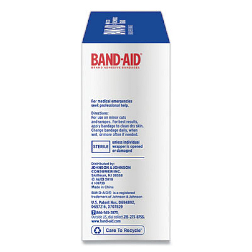 BAND-AID Flexible Fabric Adhesive Bandages, 1 x 3, 100/Box (4444)