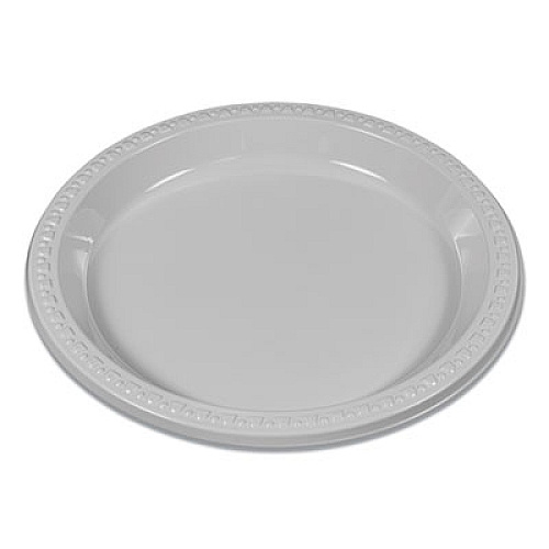 Tablemate Plastic Dinnerware, Plates, 9" dia, White, 500/Carton (9644WH)