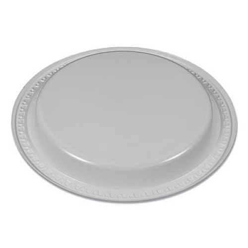 Tablemate Plastic Dinnerware, Plates, 6" dia, White, 125/Pack (6644WH)