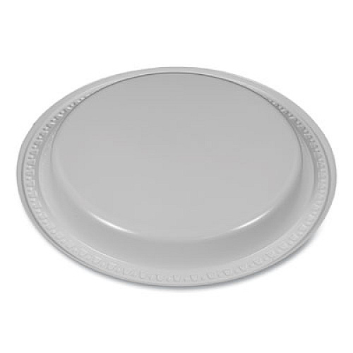 Tablemate Plastic Dinnerware, Plates, 9" dia, White, 500/Carton (9644WH)