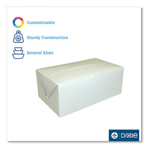 Dixie Fast-Top One-Piece Paperboard Take-Out Box, 7 x 4.25 x 2.75, White, 500/Carton (340PLN)