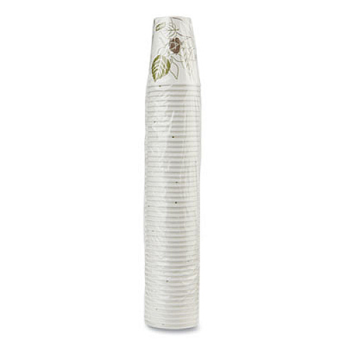 Dixie Pathways Paper Hot Cups, 8 oz, White/Brown, 50/Pack (2338PATHPK)