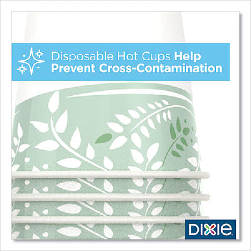 Dixie PLA Hot Cups, 16 oz, Viridian Design, 50/Pack (2346PLAPK)