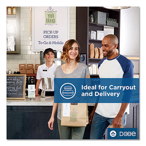 Dixie Fast-Top One-Piece Paperboard Take-Out Box, 7 x 4.25 x 2.75, White, 500/Carton (340PLN)