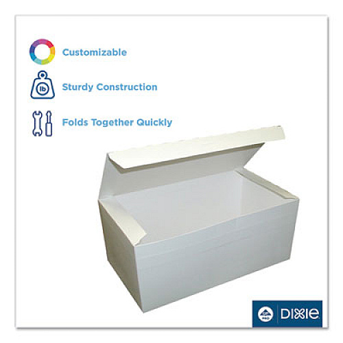 Dixie Tuck-Top One-Piece Paperboard Take-Out Box, 9 x 5 x 3, White, 250/Carton (330PLN)