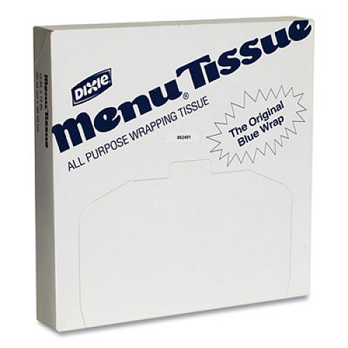 Dixie Menu Tissue Untreated Paper Sheets, 12 x 12, White, 1,000/Pack, 10 Packs/Carton (862491)
