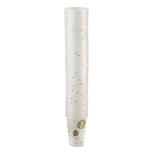 Dixie Pathways Paper Hot Cups, 16 oz, White/Brown, 50/Pack (2346PATHPK)