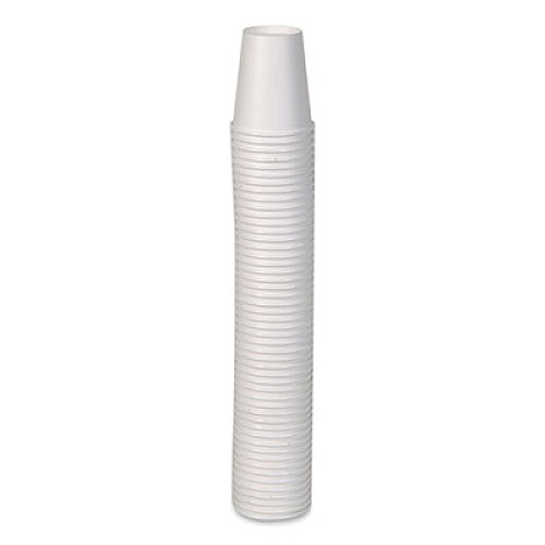 Dixie Paper Hot Cups, 10 oz, White, 50/Sleeve, 20 Sleeves/Carton (2340W)