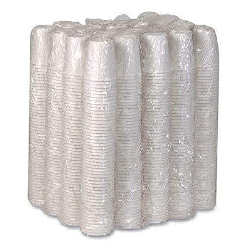 Dixie Paper Hot Cups, 10 oz, White, 50/Sleeve, 20 Sleeves/Carton (2340W)
