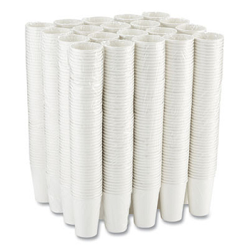 Dixie Paper Hot Cups, 16 oz, White, 50/Sleeve, 20 Sleeves/Carton (2346W)