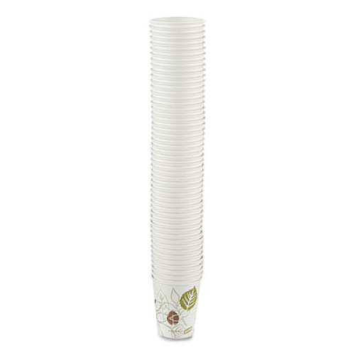 Dixie Pathways Paper Hot Cups, 10 oz, White/Brown, 50/Pack (2340PATHPK)