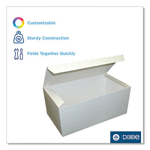 Dixie Tuck-Top One-Piece Paperboard Take-Out Box, 9 x 5 x 4.5, White, 250/Carton (370PLN)
