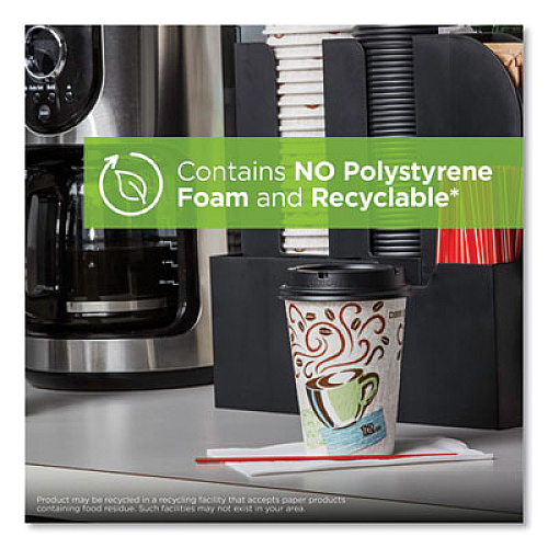 Dixie PerfecTouch Paper Hot Cups, 20 oz, Coffee Haze Design, 25/Sleeve, 20 Sleeves/Carton (5320CD)