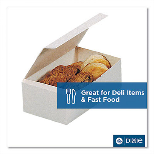 Dixie Tuck-Top One-Piece Paperboard Take-Out Box, 9 x 5 x 4.5, White, 250/Carton (370PLN)