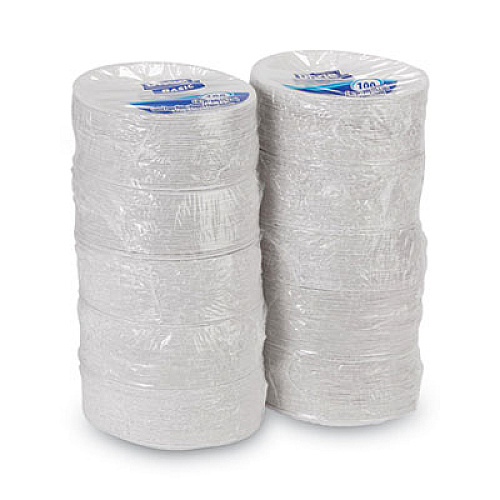 Dixie Clay Coated Paper Plates, 6" dia, White, 100/Pack, 12 Packs/Carton (DBP06WCT)