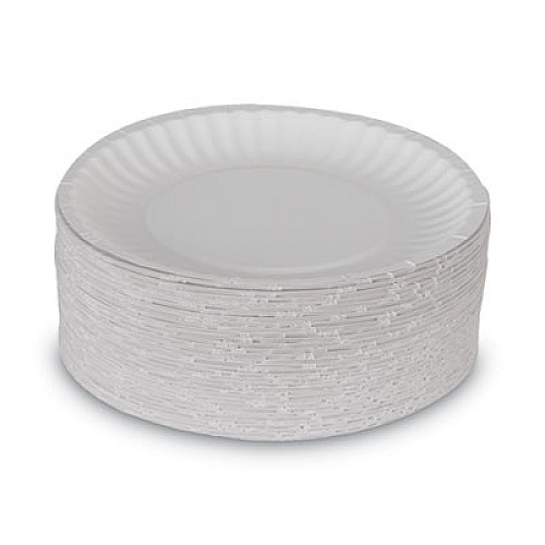 Dixie Clay Coated Paper Plates, 6" dia, White, 100/Pack (DBP06W)