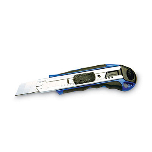 COSCO Heavy-Duty Snap Blade Utility Knife, Four 8-Point Blades, Retractable 4" Blade, 5.5" Plastic/Rubber Handle, Blue (091514)