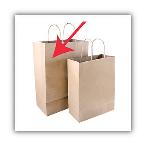 COSCO Premium Shopping Bag, Rope Handles, 12" x 6.5" x 17", Kraft, 50/Box (091566)