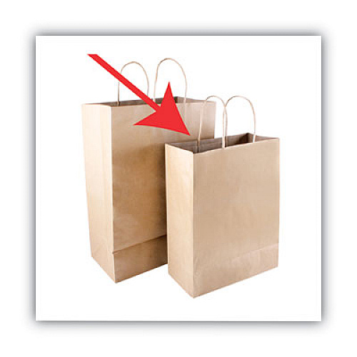 COSCO Premium Shopping Bag, 10"  x 4.5" x 13", Brown Kraft, 50/Box (091565)