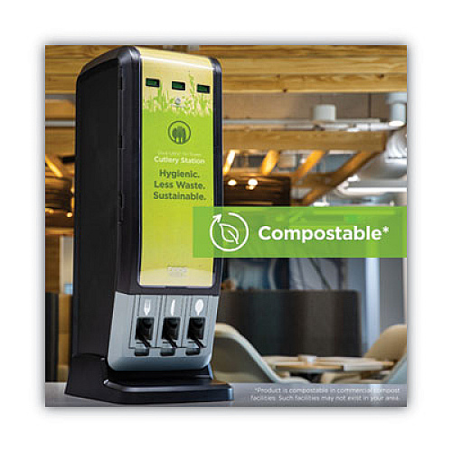 Dixie SmartStock Tri-Tower Dispensing System Cutlery, Heavyweight Fork, Plastic, Natural, 40/Pack, 24 Packs/Carton (DUSSCF7)