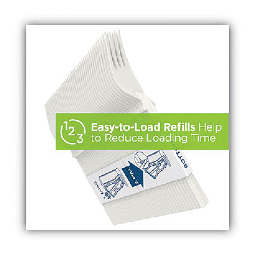 Dixie SmartStock Tri-Tower Dispensing System Cutlery, Heavyweight Spoon, Plastic, Natural, 40/Pack, 24 Packs/Carton (DUSSCT7)