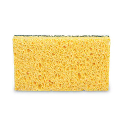3M Niagara Medium Duty Scrubbing Sponge 74N, 3.6 x 6, 1" Thick, Yellow/Green, 20/Carton (19428)