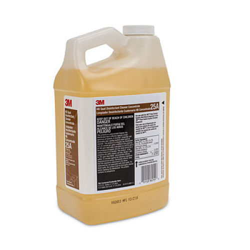 3M HB Quat Disinfectant Cleaner Concentrate, For Flow Control System and Twist 'n Fill System, 1 gal Bottle (25A)