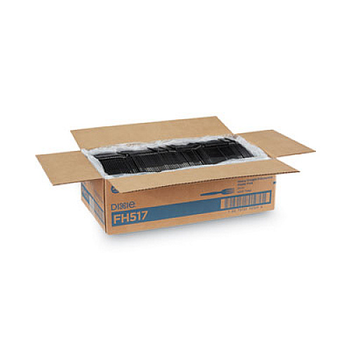 Dixie Plastic Cutlery, Heavyweight Fork, Black, 1,000/Carton (FH517)