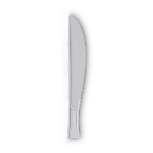 Dixie Plastic Cutlery, Heavy Mediumweight Knife, White, 1,000/Carton (KM217)