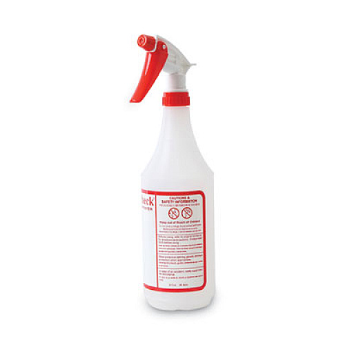 Boardwalk General Purpose Plastic Bottle with Trigger Spray, 32 oz, Clear/Red, 3/Pack (03010)