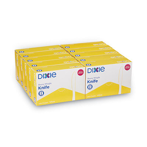 Dixie Plastic Cutlery, Heavyweight Knife, White, 1,000/Carton (KH207CT)