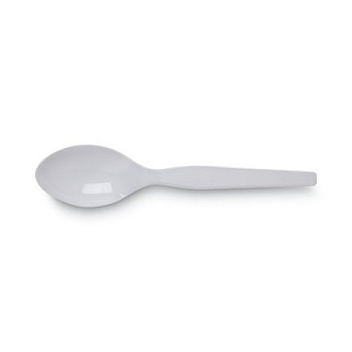 Dixie Plastic Cutlery, Heavy Mediumweight Teaspoons, White, 1,000 Carton (TM207CT)