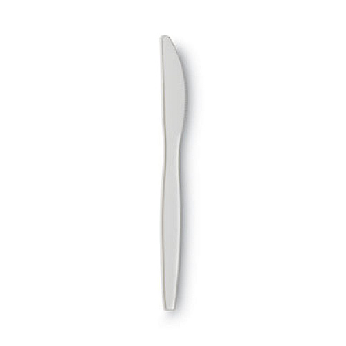 Dixie Plastic Cutlery, Mediumweight Knife, White, 1,000/Carton (PKM21)