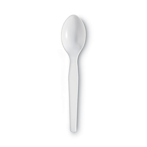 Dixie Plastic Cutlery, Heavyweight Spoon, White, 100/Box, 10 Boxes/Carton (TH207CT)