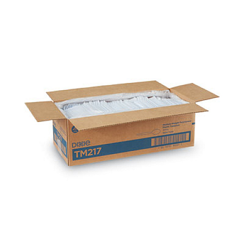 Dixie Plastic Cutlery, Heavy Mediumweight Spoon, White, 1,000/Carton (TM217)