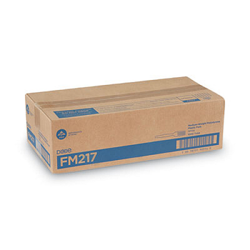 Dixie Plastic Cutlery, Heavy Mediumweight Fork, White, 1,000/Carton (FM217)