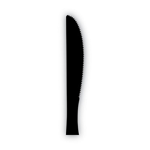 Dixie Plastic Tableware, Heavy Mediumweight Knife, Black, 100/Box, 10 Boxes/Carton (KM507CT)