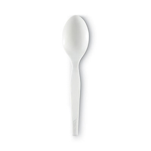 Dixie Plastic Cutlery, Heavy Mediumweight Spoon, White, 1,000/Carton (TM217)