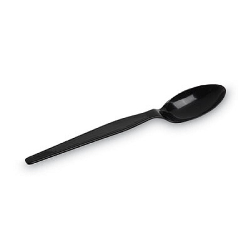 Dixie Individually Wrapped Heavyweight Spoon, Plastic, Black, 1,000/Carton (TH53C7)
