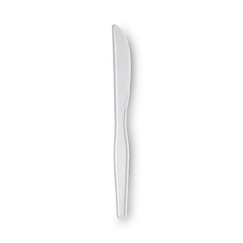 Dixie Plastic Cutlery, Heavyweight Knife, White, 1,000/Carton (KH207CT)