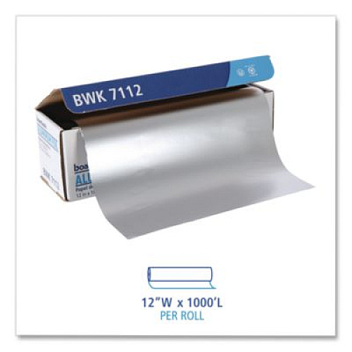 Boardwalk Standard Aluminum Foil Roll, 63 Gauge, 12" x 1,000 ft (7112)