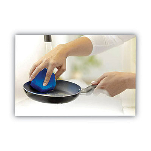 Scotch-Brite Advanced Scrub Dots Non-Scratch Scrub Sponges, 3.2 x 3.7, 1" Thick, Light Blue/Purple, 2/Pack (SDA2)