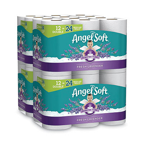 Angel Soft Double-Roll Bathroom Tissue, Septic Safe, 2-Ply, 214 Sheets/Roll, White, 24/Pack (79372)