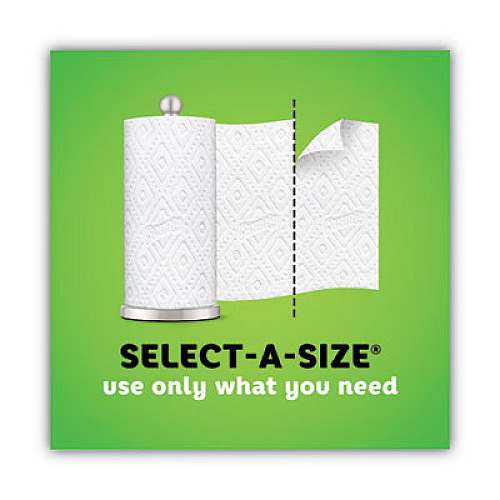 Bounty Select-a-Size Kitchen Roll Paper Towels, 2-Ply, White, 5.9 x 11, 98 Sheets/Roll, 24 Rolls/Carton (66539)