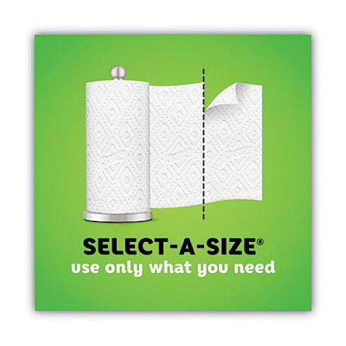 Bounty Select-a-Size Kitchen Roll Paper Towels, 2-Ply, White, 5.9 x 11, 147 Sheets/Roll, 12 Rolls/Carton (66980)