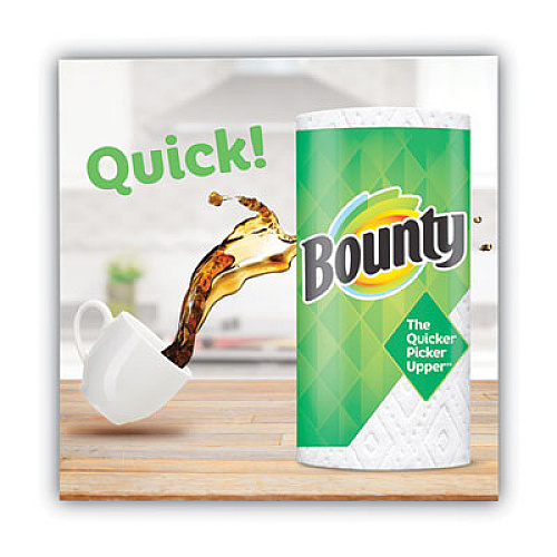 Bounty Select-a-Size Kitchen Roll Paper Towels, 2-Ply, White, 5.9 x 11, 147 Sheets/Roll, 6 Rolls/Pack (67001)